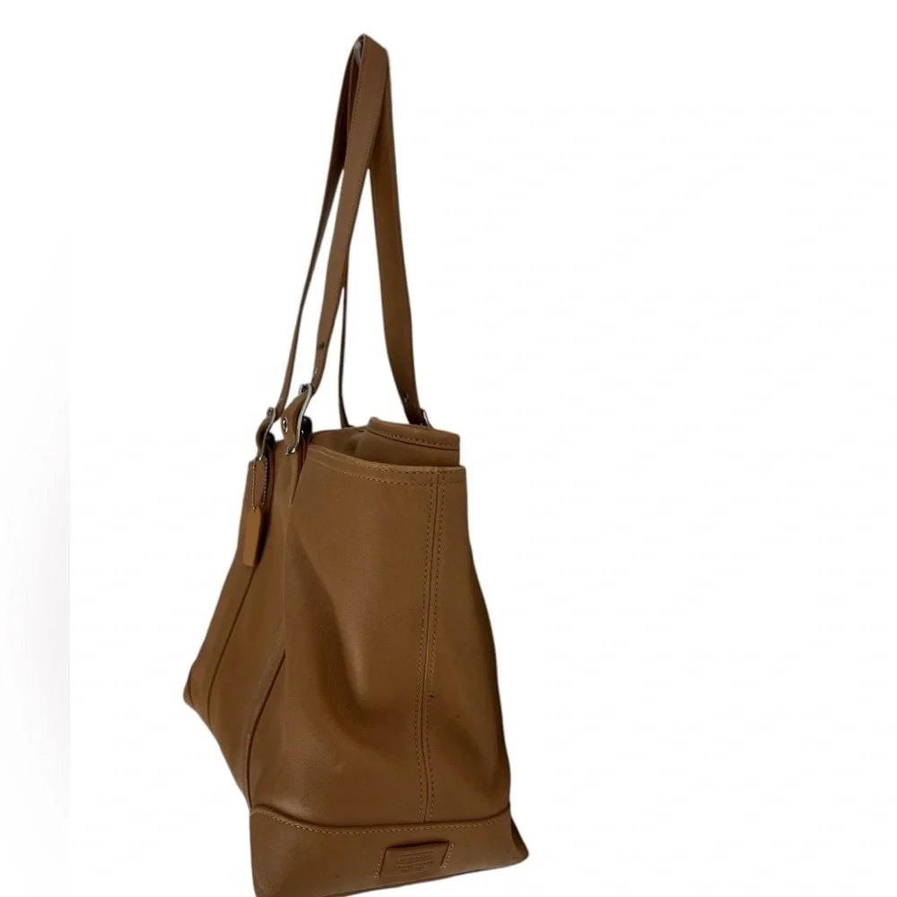Coach Brown Leather Zip Top Double Buckle Straps - Picture 7 of 14